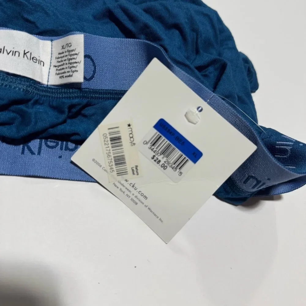 NWT Calvin Klein Body Micro Modal Blue Boxer Briefs